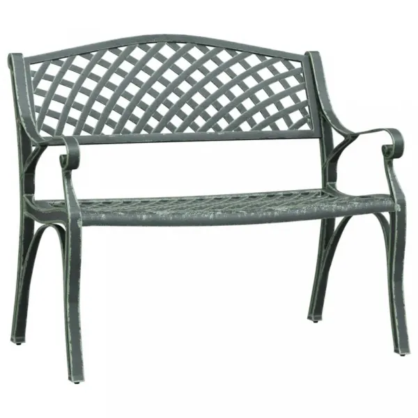 Záhradná lavica 102 cm liaty hliník Dekorhome