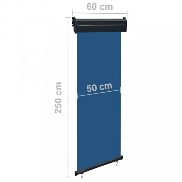 Balkónová zástena 60x250 cm Dekorhome Černá