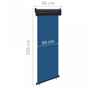 Balkónová zástena 60x250 cm Dekorhome Černá