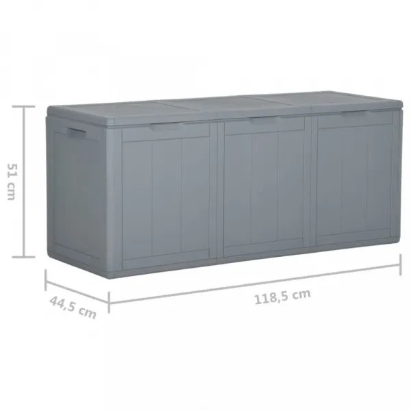 Záhradný úložný box 270l PP Dekorhome Šedá