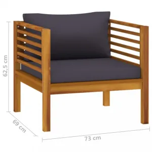 Záhradné kreslo DITA Dekorhome Šedá