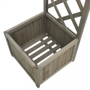 Záhradná pergola s hrantíkmi jedľa Dekorhome Šedá