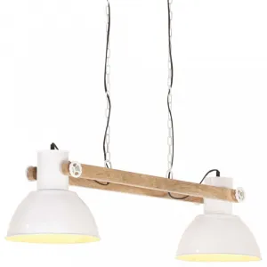 Závesná lampa kov / mangovníkové drevo Dekorhome Černá