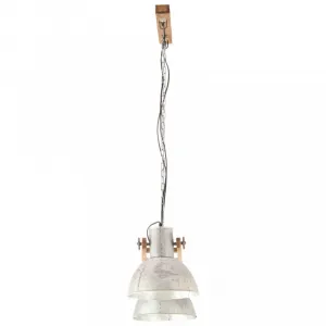 Závesná lampa kov / mangovníkové drevo Dekorhome Černá
