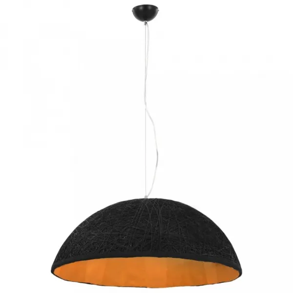 Závesná lampa 70 cm Dekorhome Černá / zlatá