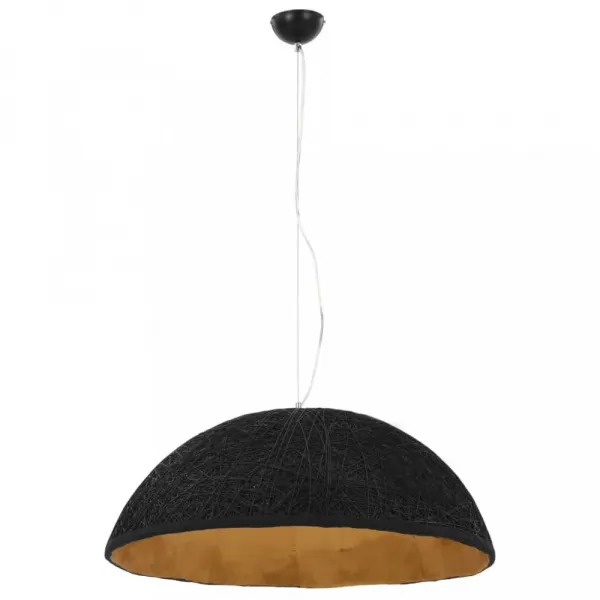 Závesná lampa 70 cm Dekorhome Černá / zlatá