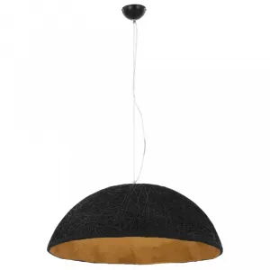 Závesná lampa 70 cm Dekorhome Černá / zlatá