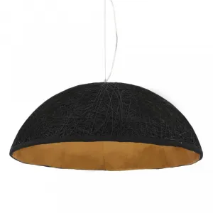 Závesná lampa 70 cm Dekorhome Černá / zlatá
