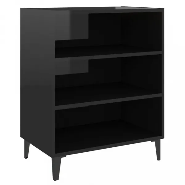 Nízký regál DTD / kov Dekorhome Černá