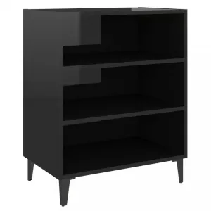 Nízký regál DTD / kov Dekorhome Černá