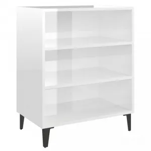 Nízký regál DTD / kov Dekorhome Černá