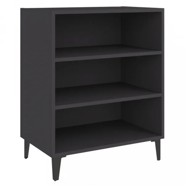 Nízký regál DTD / kov Dekorhome Černá