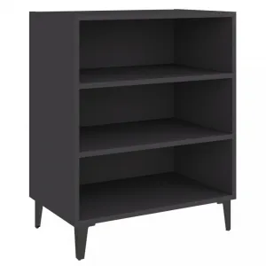 Nízký regál DTD / kov Dekorhome Černá