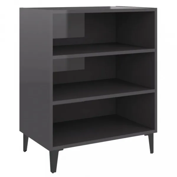 Nízký regál DTD / kov Dekorhome Černá
