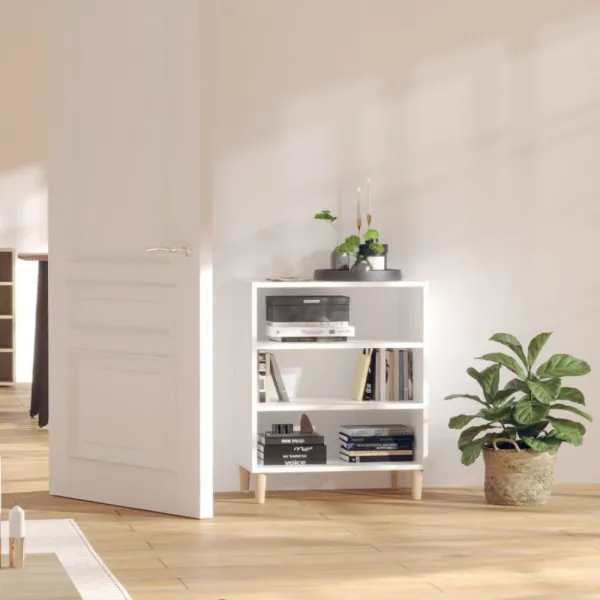Regál DTD / eukalyptus Dekorhome Černá