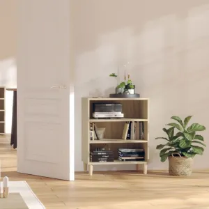 Regál DTD / eukalyptus Dekorhome Černá