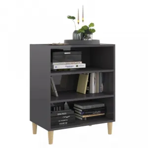 Regál DTD / eukalyptus Dekorhome Černá