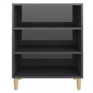 Regál DTD / eukalyptus Dekorhome Černá