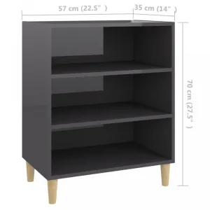 Regál DTD / eukalyptus Dekorhome Černá