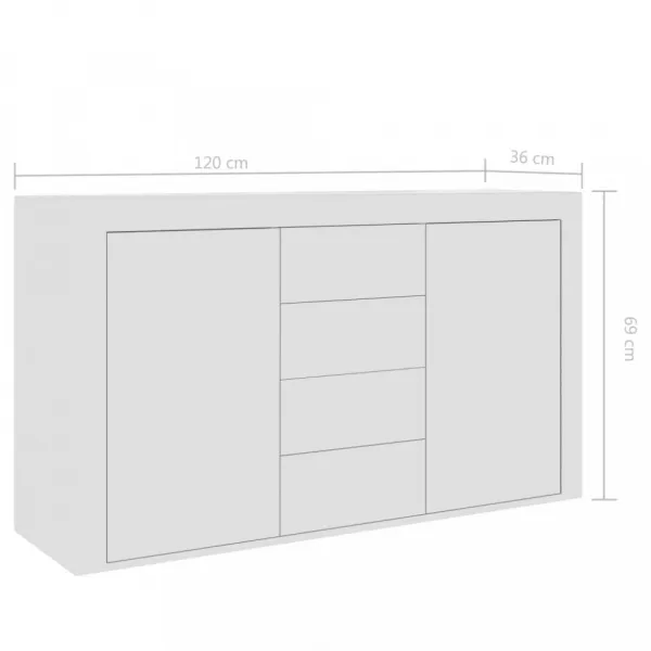 Komoda DTD Dekorhome Bílá
