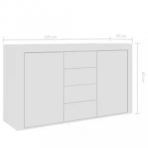 Komoda DTD Dekorhome Bílá