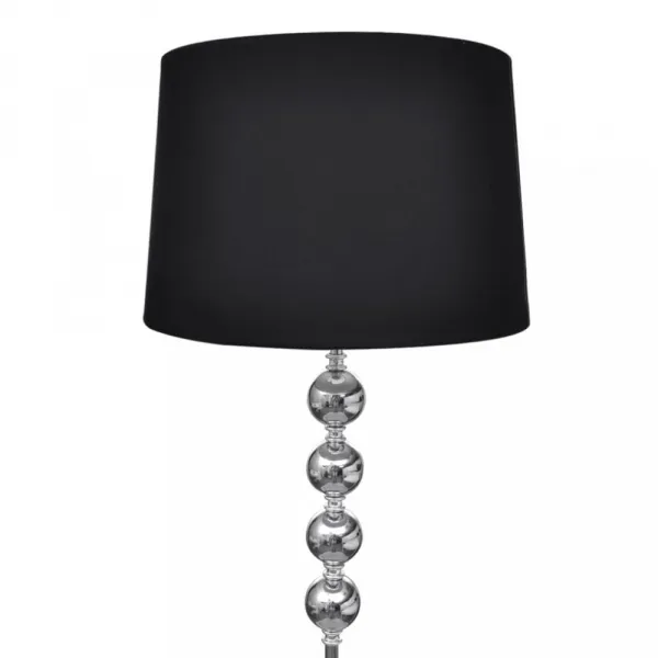 Stojacia lampa látka / kov Dekorhome Černá
