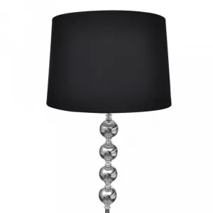 Stojacia lampa látka / kov Dekorhome Černá