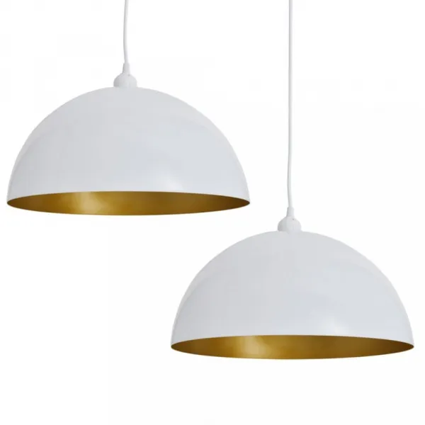 Závesná lampa s nastaviteľnou výškou 2 ks kov Dekorhome Černá