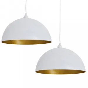 Závesná lampa s nastaviteľnou výškou 2 ks kov Dekorhome Černá