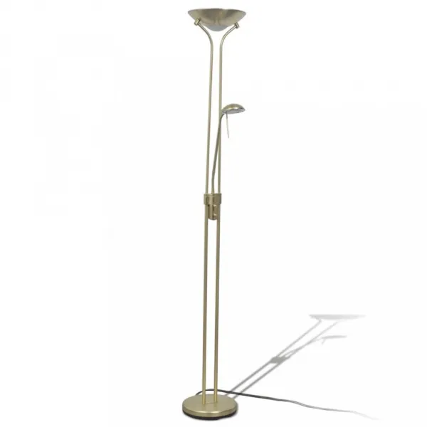 Stojací stmievací LED lampa Dekorhome Mosaz