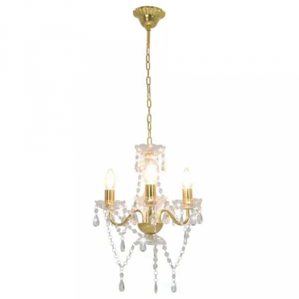 Závesná lampa luster 3 x E14 Dekorhome Černá