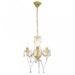 Závesná lampa luster 3 x E14 Dekorhome Černá