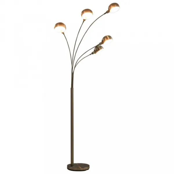 Stojaca lampa 200 cm Dekorhome Stříbrná