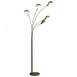 Stojaca lampa 200 cm Dekorhome Stříbrná