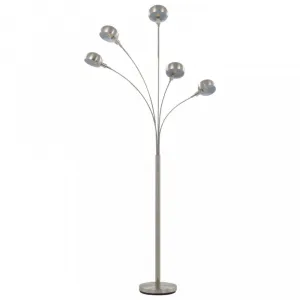 Stojaca lampa 200 cm Dekorhome Stříbrná