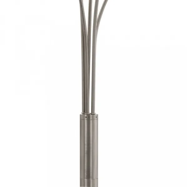 Stojaca lampa 200 cm Dekorhome Stříbrná