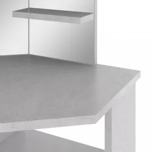 Rohový toaletný stolík s LED Dekorhome Černá