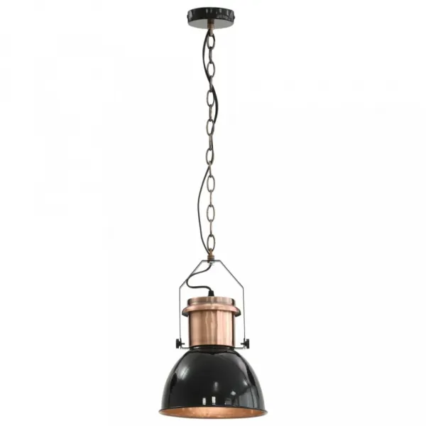Závesná lampa 2 ks kov Dekorhome Černá