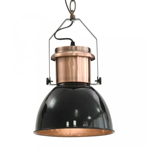 Závesná lampa 2 ks kov Dekorhome Černá