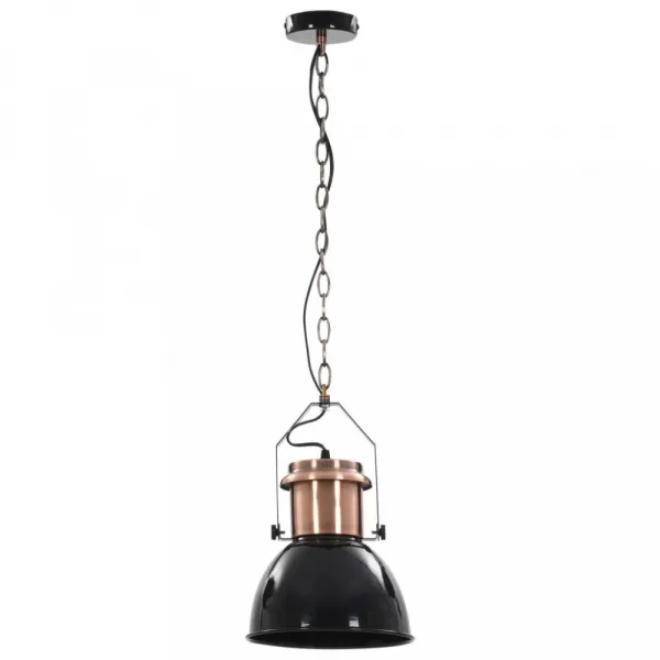 Závesná lampa 2 ks kov Dekorhome Černá