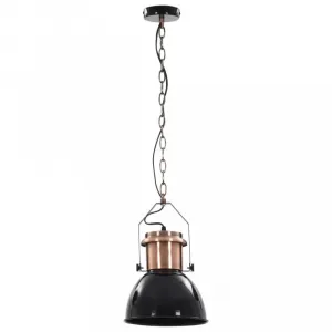 Závesná lampa 2 ks kov Dekorhome Černá