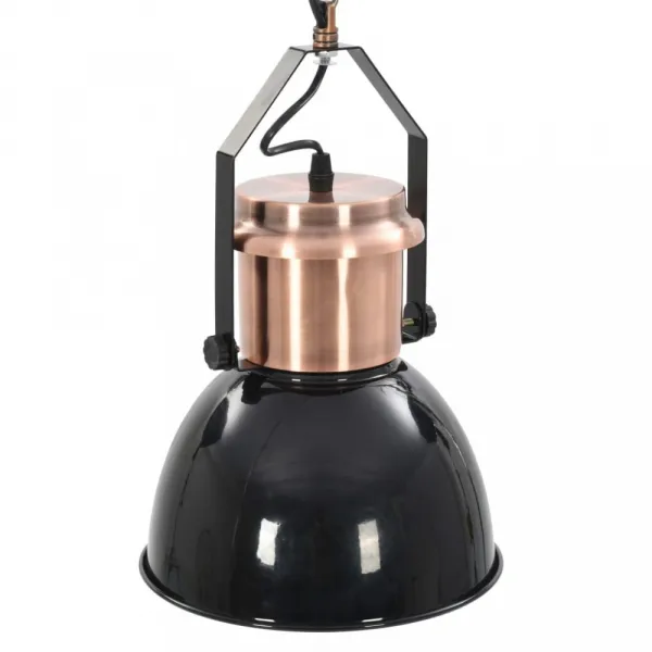 Závesná lampa 2 ks kov Dekorhome Černá