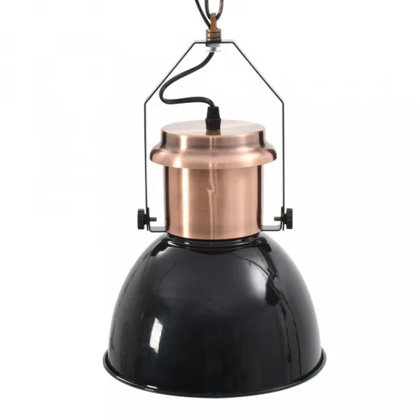 Závesná lampa 2 ks kov Dekorhome Černá