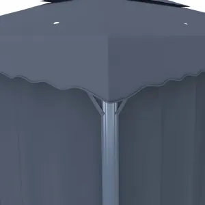 Záhradný altánok so závesmi 4 x 3 m Dekorhome Bílá