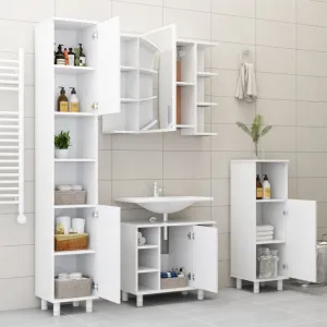 Kúpeľňová zostava 4 ks DTD Dekorhome Bílá