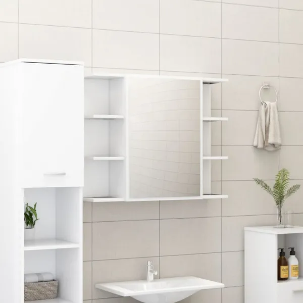 Kúpeľňová zostava 4 ks DTD Dekorhome Bílá