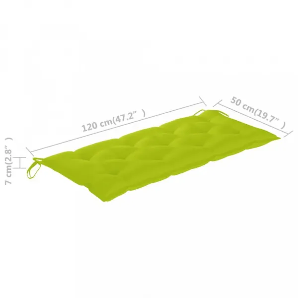 vidaXL Podložka na záhradnú lavicu, antracit 120x(50+50)x7 cm, oxford