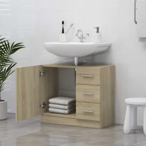 Skrinka pod umývadlo DTD Dekorhome Černá