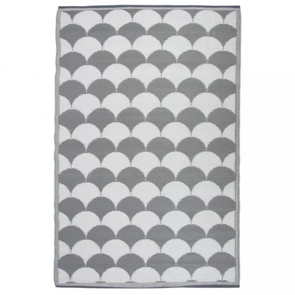Esschert Design Vonkajší koberec 180x121 cm, sivo biely OC25