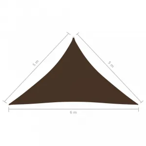 Tieniaca plachta trojuholníková 5 x 5 x 6 m oxfordská látka Dekorhome